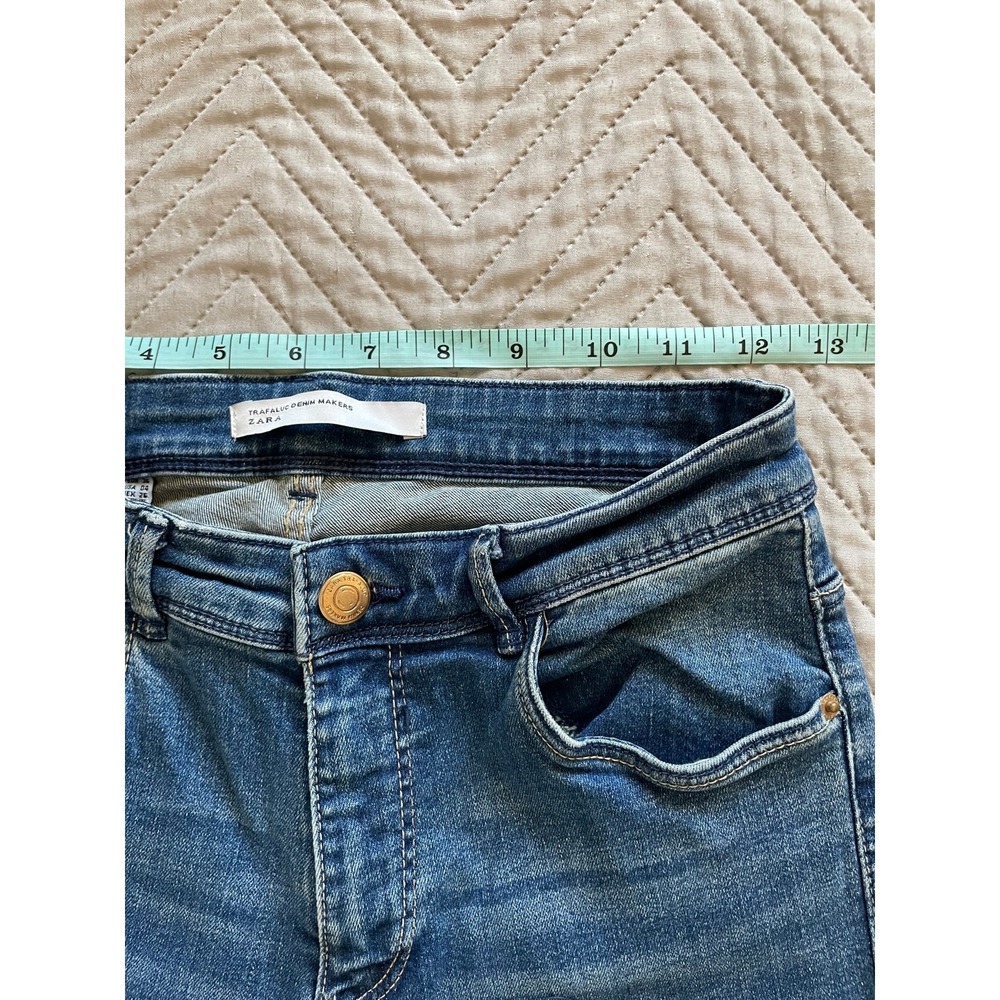 ZARA Trafaluc Skinny Jeans Women's Blue Denim Stretch EUR 32 - Picture 4 of 8